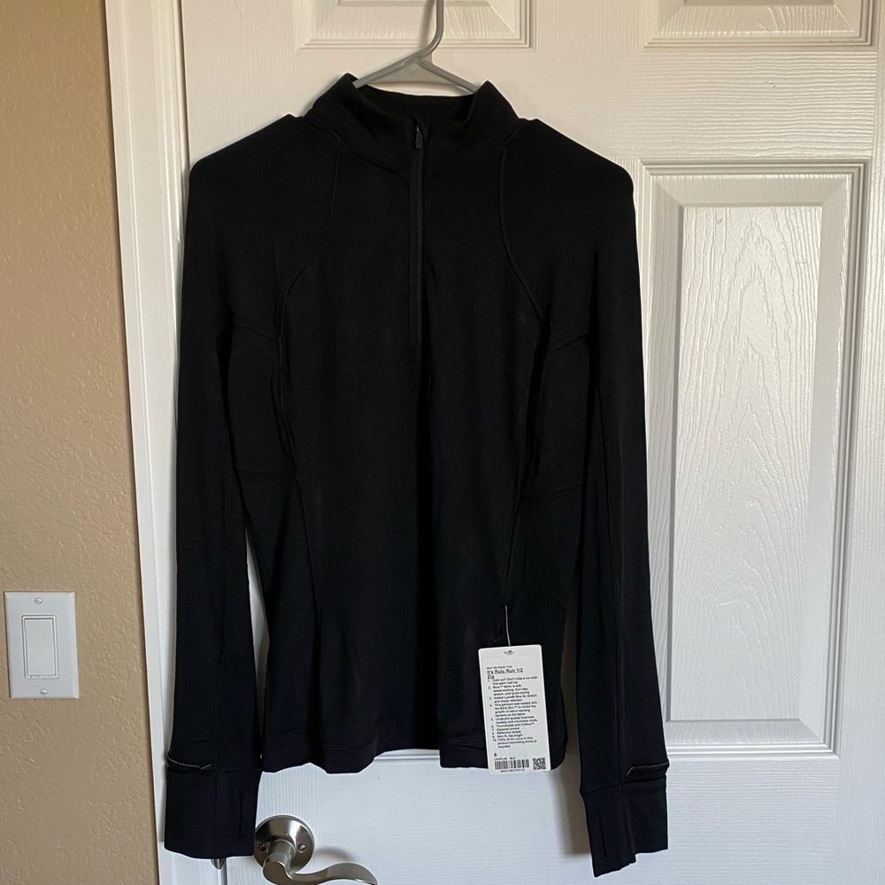 NWT Lululemon Rulu Run Half-Zip in Black